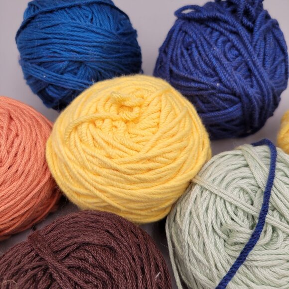 Yarn Mixed Lot of Super Fine Yarn Leftovers Remnants 11 Rolls 1.5 lbs - Picture 5 of 6